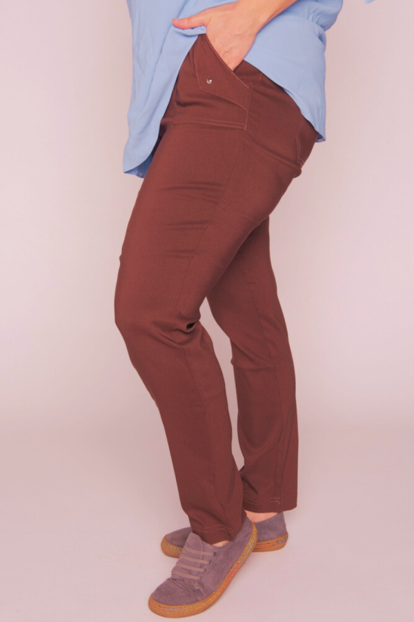 Spodnie Cevlar B09 nogawka zwężana kolor czekoladowy