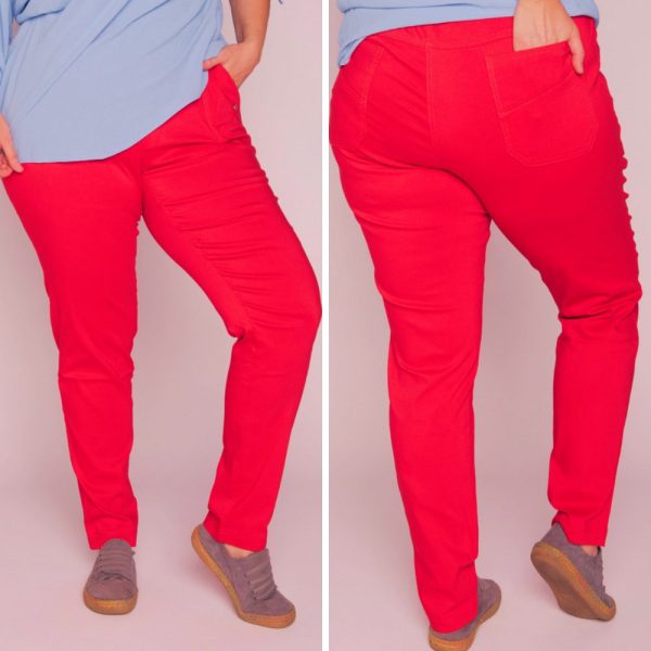 Spodnie Cevlar B09 nogawka zwężana kolor czerwony