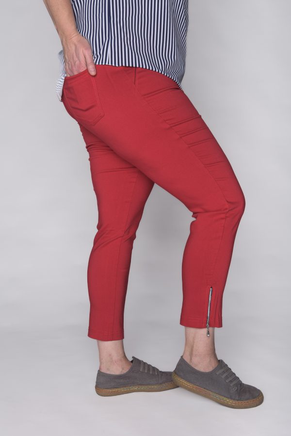Spodnie CEVLAR z zameczkami kolor czerwony