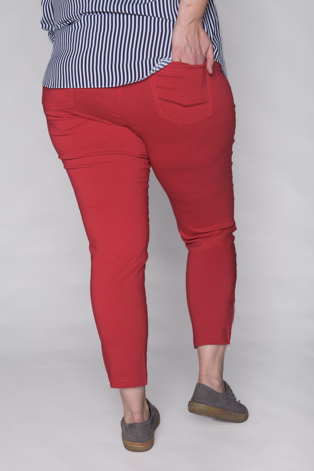 Spodnie CEVLAR z zameczkami kolor czerwony