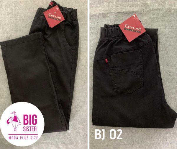 Spodnie z jeansu Cevlar BJ 02 kolor czarny, plus size XXL