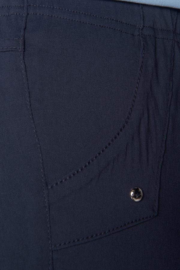Spodnie z bengaliny Cevlar B09 nogawka zwężana kolor granatowy