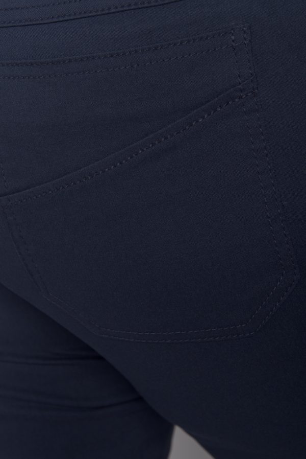 Spodnie z bengaliny Cevlar B09 nogawka zwężana kolor granatowy