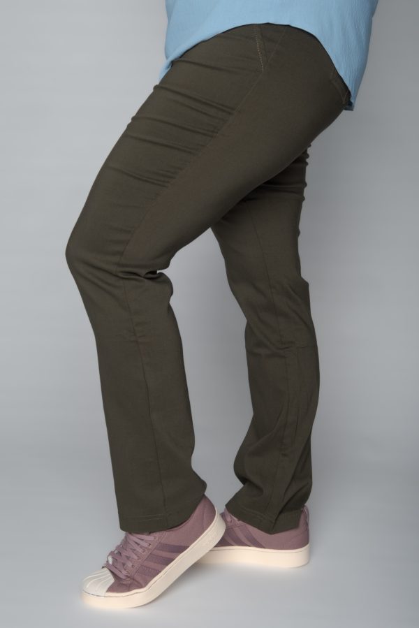 Spodnie CEVLAR prosta nogawka kolor ciemna zieleń wojskowa