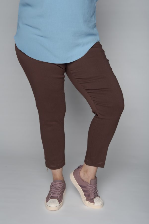 Spodnie CEVLAR z zameczkami kolor czekoladowy 