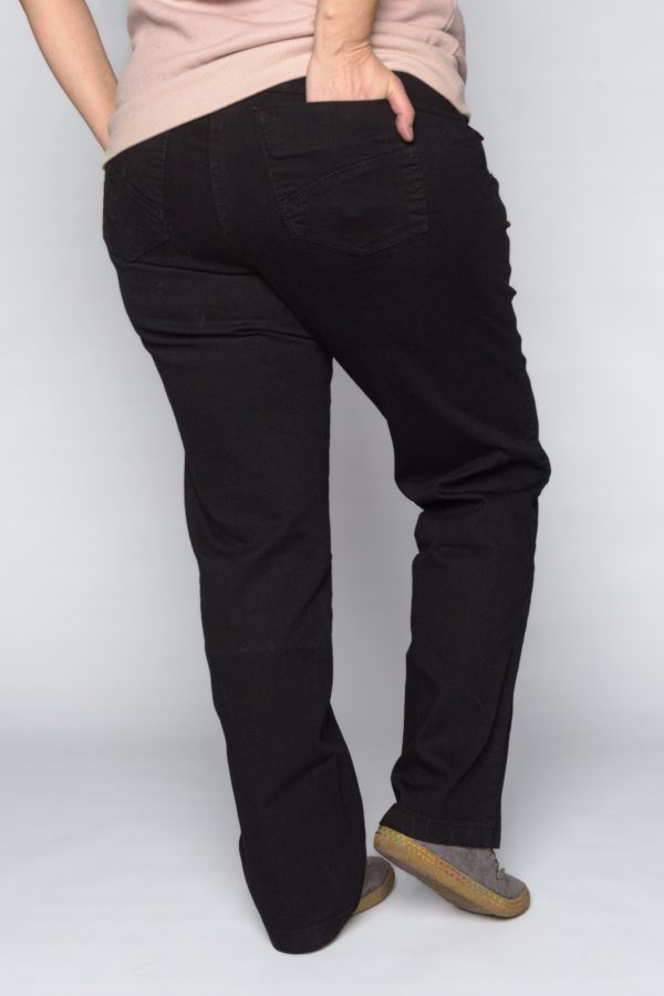 Spodnie z jeansu CEVLAR prosta nogawka kolor czarny