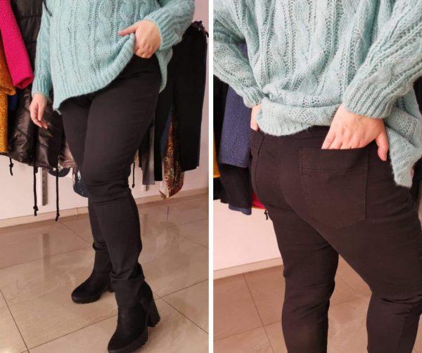 Spodnie z jeansu Cevlar BJ 01 zwężana nogawka czarny