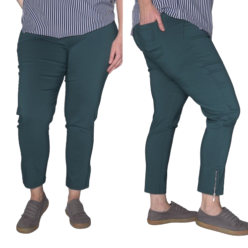 Spodnie CEVLAR z zameczkami kolor malachit