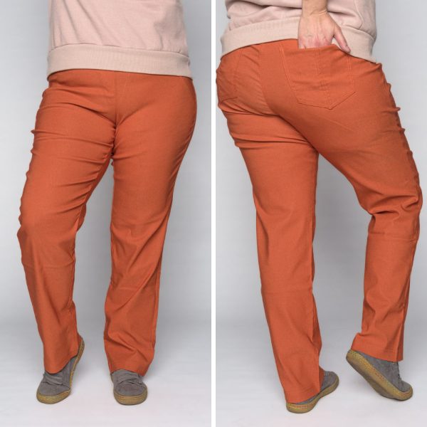 Spodnie CEVLAR prosta nogawka kolor rudy