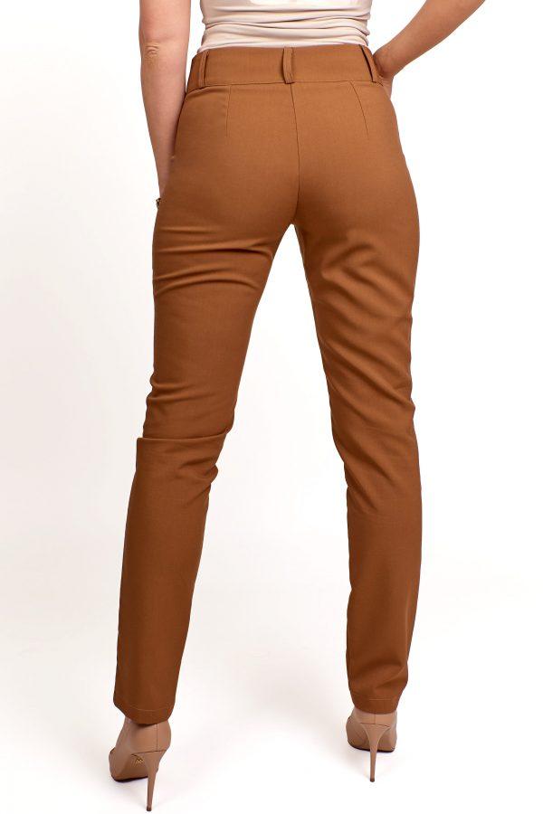 Klasyczne spodnie Anet kolor camel plus size XXL