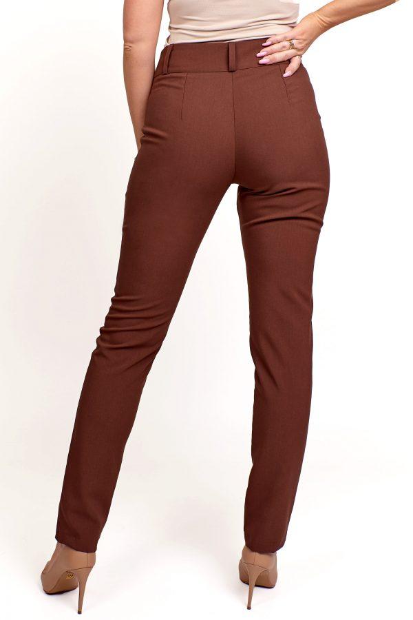 Klasyczne spodnie Anet kolor czekoladowy plus size XXL