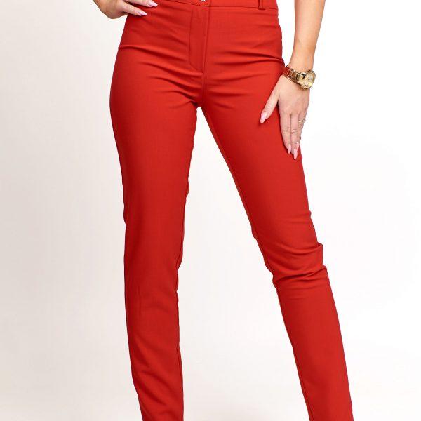 Klasyczne spodnie Anet kolor czerwony plus size XXL