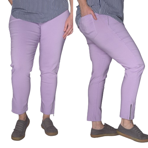 Spodnie CEVLAR z zameczkami kolor lilac