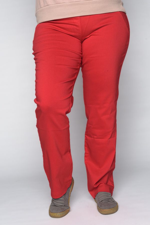 Spodnie CEVLAR prosta nogawka kolor czerwony
