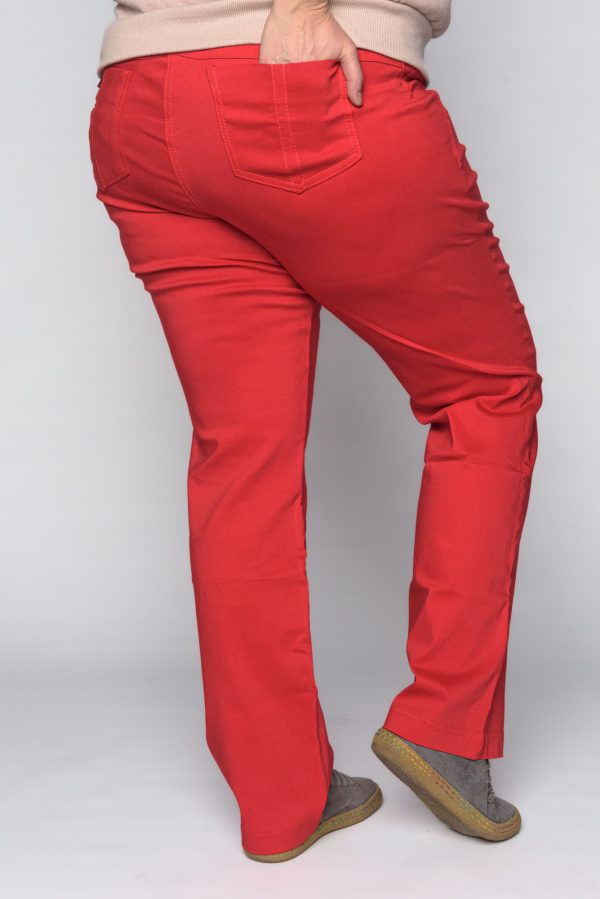 Spodnie CEVLAR prosta nogawka kolor czerwony