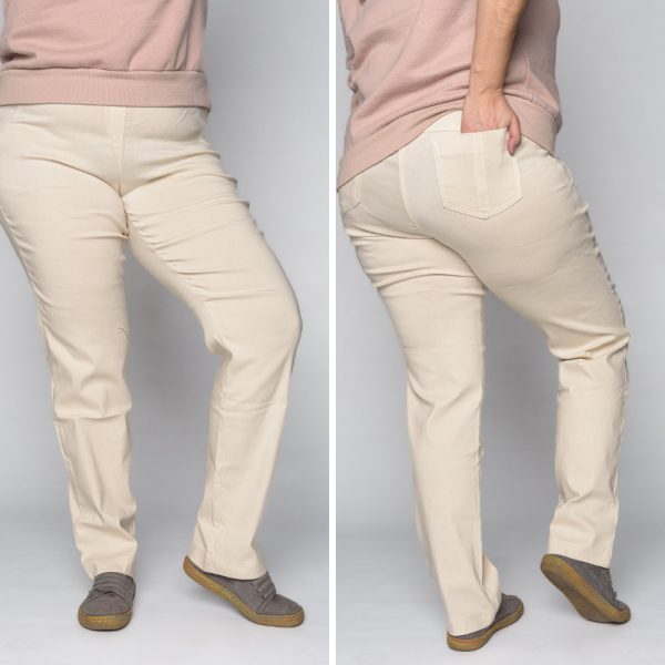 Spodnie CEVLAR prosta nogawka kolor jasny beż