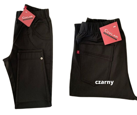Spodnie z guziczkami kolor czarny