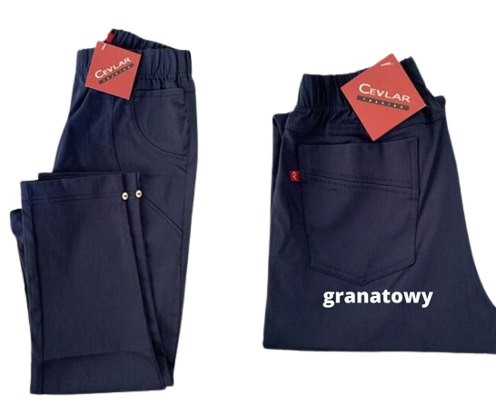 Spodnie z guziczkami kolor granatowy