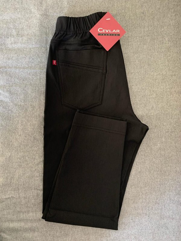 Spodnie z guziczkami kolor czarny