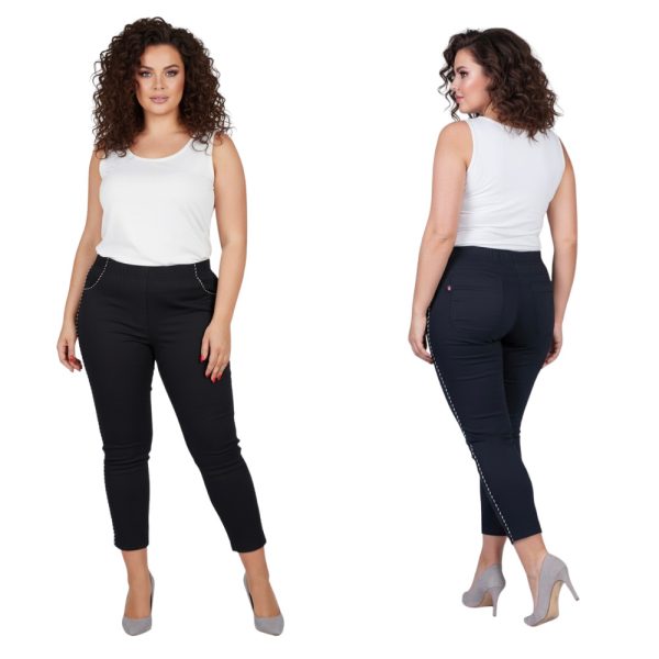 Spodnie CEVLAR z lamówką kolor czarny