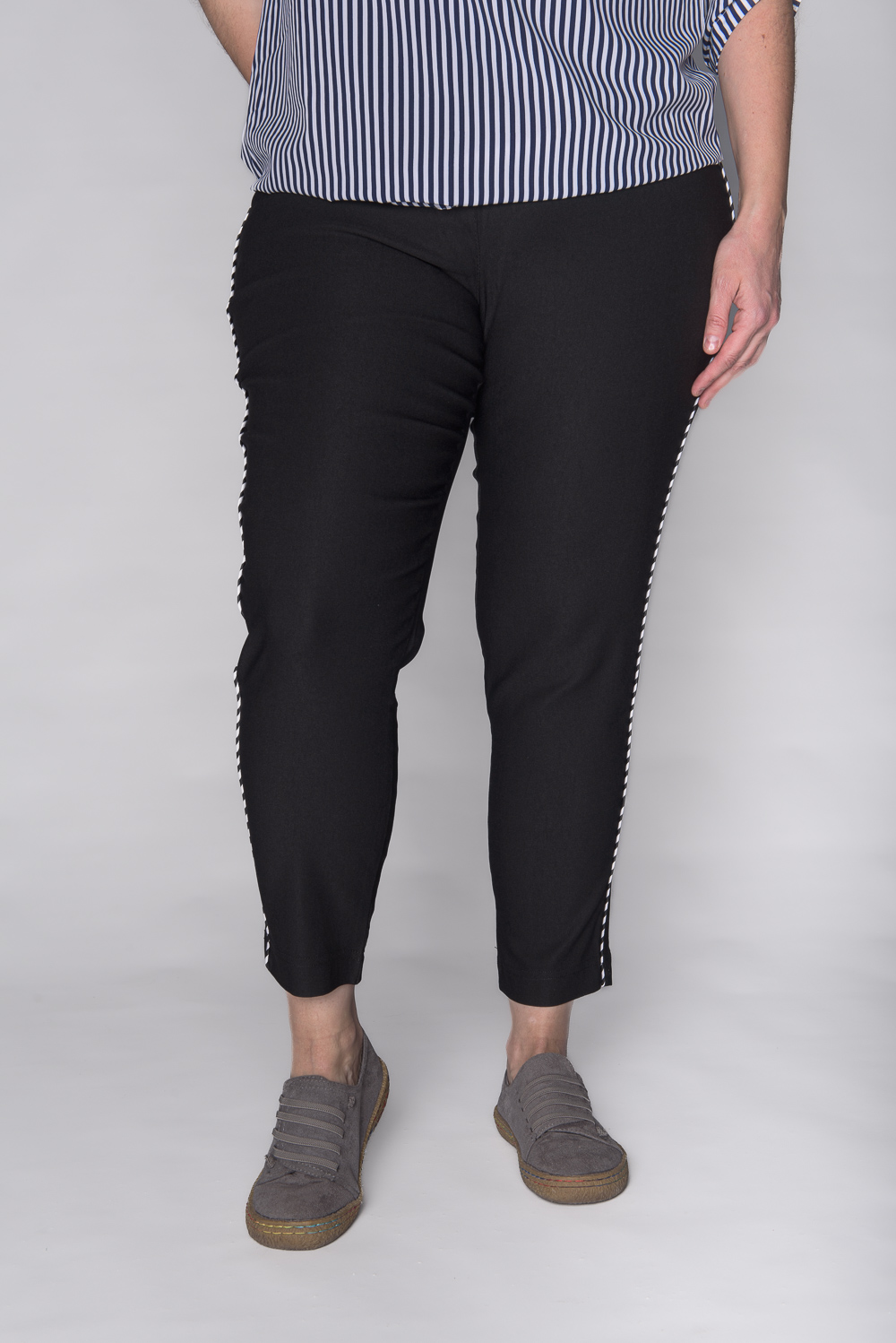 Spodnie CEVLAR z lamówką kolor czarny