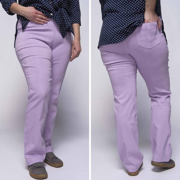 Spodnie CEVLAR prosta nogawka kolor lilac